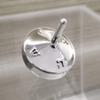 Personalized Hanukkah Dreidel made of 925 Sterling Silver Modern Sleek Design Hebrew Lettering view 4