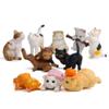 10 Pcs Kawaii Miniature Cat Figurines Character Toy Cake Toppers, Mini Cat Animal Figures Collection Playset Desk Decoration view 2