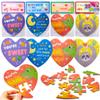 JOYIN 28 Pack Valentine's Day Gift Cards with Heart Jigsaw Puzzle Set for School Classroom Exchange Prizes, Valentine Party Favor Toys for Girls Boys view 1