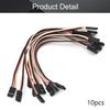Fielect 10Pcs 6"/150mm Male to Male Lead Servo Extension Cable,60-Cores Wire for RC Futaba JR Servo view 4