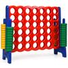COSTWAY Jumbo 4-to-Score Giant Game Set, 4 in A Row for Kids and Adults, 3.5FT Tall Indoor & Outdoor Game Set with 42 Jumbo Rings & Quick-Release Slider, Perfect for Holiday Party & Family Game view 1