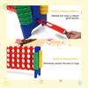 COSTWAY Jumbo 4-to-Score Giant Game Set, 4 in A Row for Kids and Adults, 3.5FT Tall Indoor & Outdoor Game Set with 42 Jumbo Rings & Quick-Release Slider, Perfect for Holiday Party & Family Game view 4