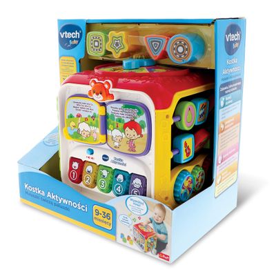 Trefl VTech - Activity Cube, Electronic Educational Toy, 6 Color Walls, Shape Recognition, Learning First Words, Gift for Child, Toy for Child from 9 Months