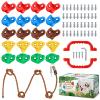 TOPNEW 20 PCS Rock Climbing Holds for Kids, Rock Wall Holds with 6.56 Ft Climbing Rope and 2 Handles, Rock Wall Climbing Kit for Indoor and Outdoor Playset - Includes Mounting Hardware view 1