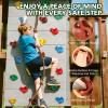 TOPNEW 20 PCS Rock Climbing Holds for Kids, Rock Wall Holds with 6.56 Ft Climbing Rope and 2 Handles, Rock Wall Climbing Kit for Indoor and Outdoor Playset - Includes Mounting Hardware view 2