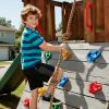 TOPNEW 20 PCS Rock Climbing Holds for Kids, Rock Wall Holds with 6.56 Ft Climbing Rope and 2 Handles, Rock Wall Climbing Kit for Indoor and Outdoor Playset - Includes Mounting Hardware view 3