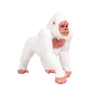 FLORMOON Gorilla Figurines Realistic Animal Figure Early Educational Toys Science Project Christmas Birthday Gift for Kids (White)
