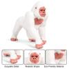 FLORMOON Gorilla Figurines Realistic Animal Figure Early Educational Toys Science Project Christmas Birthday Gift for Kids (White) view 4