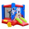 WELLFUNTIME Inflatable Bounce House Jumping Castle Slide with Blower, Kids Bouncer with Basketball Rim, 110x82.5x72.8 Inch Bouncy Castle view 1