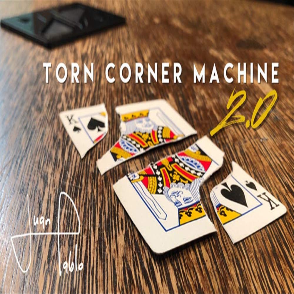 icechan Torn Corner Machine 2.0 (TCM) by Juan Pablo Gimmick Card Magic Close up Magic Tricks Street Magic Illusion Comedy Magician Props