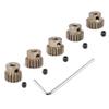 Hobbypark Metal 7075 Aluminum Alloy 48P Pinion Gear Set 3.175mm Shaft Hole 17T 18T 19T 20T 21T Motor Gears Kit for RC Car (5-Pack) view 1