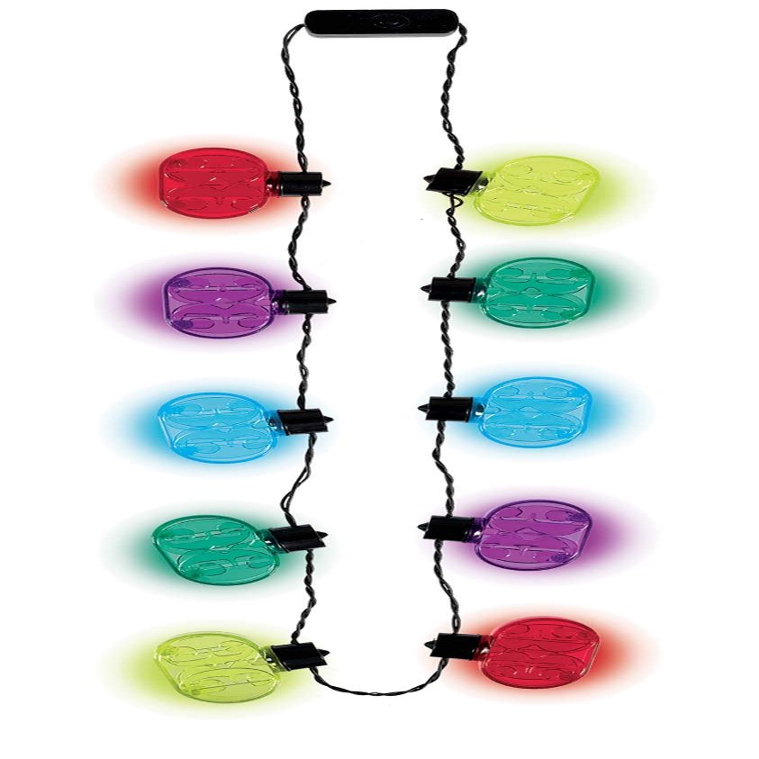 30th Birthday, Multicolor Light-Up Necklace 17"