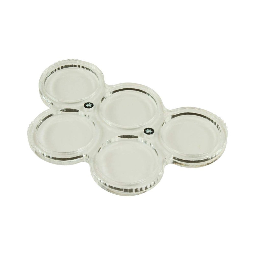 LITKO 5-Figure 25mm Circle Display Tray Compatible with Warhammer 40K, Clear