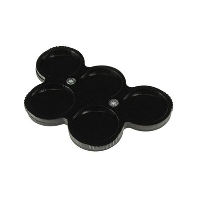 LITKO 5-Figure 25mm Circle Display Tray Compatible with Warhammer 40K, Black