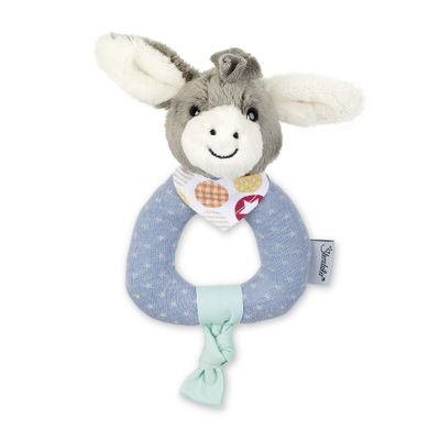 Sterntaler 3302000 Greifling Esel Emmi, Alter: 0-36 Monate, 20 x 10 cm, Hellblau/Grau