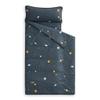 Wake In Cloud - Toddler Nap Mat with Pillow and Blanket, 100% Cotton Fabric, for Kids Boys Ages 3 Plus in Daycare Kindergarten Preschool, Roll Up Sleeping Bag, Galaxy Spaces, Gray, Standard view 4