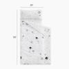 Wake In Cloud - Toddler Nap Mat with Pillow and Blanket, 100% Cotton Fabric, for Kids Boys Ages 3 Plus in Daycare Kindergarten Preschool, Roll Up Sleeping Bag, Galaxy Spaces, Black White, Standard view 2