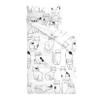 Wake In Cloud - Toddler Nap Mat with Pillow and Blanket, 100% Cotton Fabric, for Kids Boys Girls Ages 3 Plus in Daycare Kindergarten Preschool, Roll Up Sleeping Bag, Black White Cats, Standard view 1