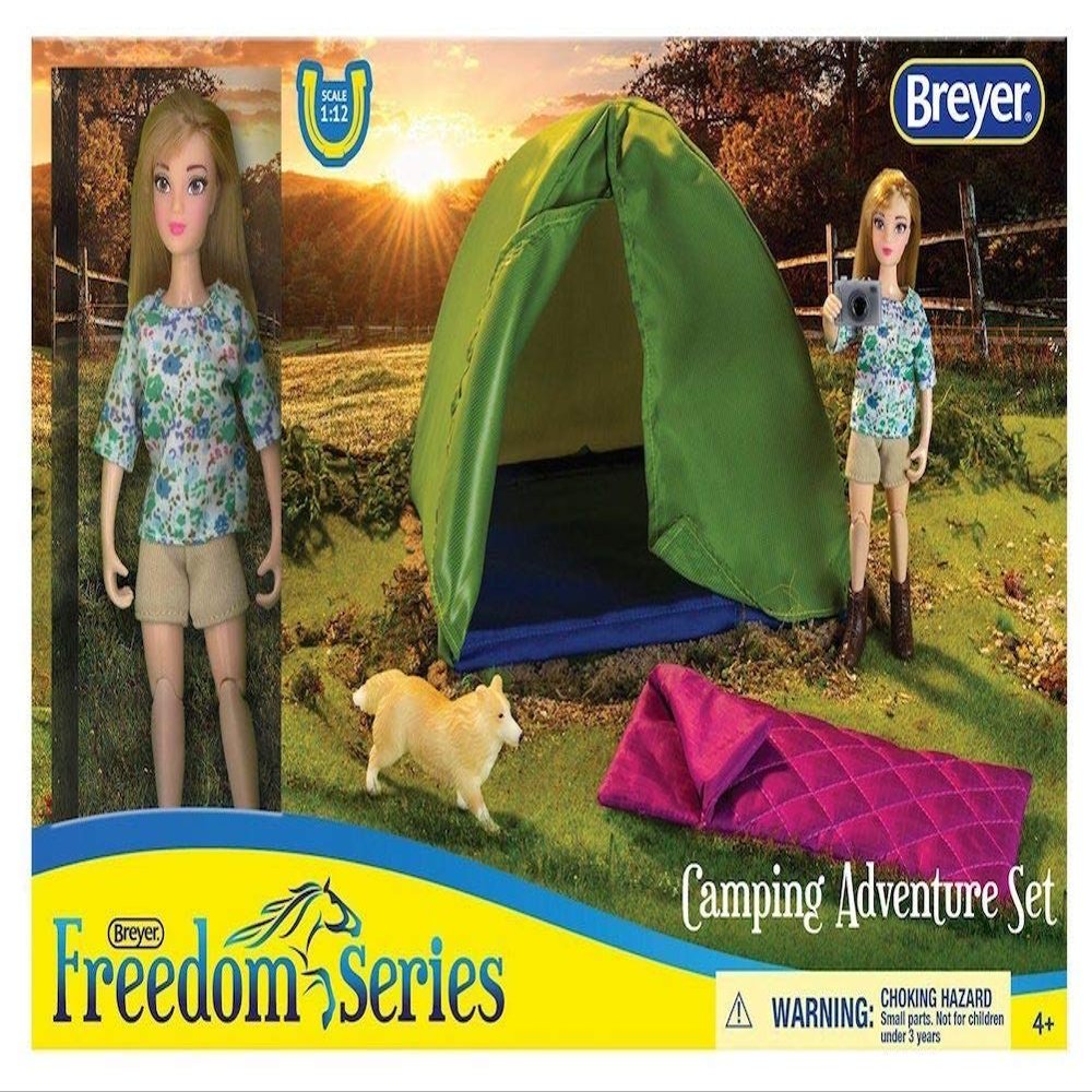 Breyer Freedom Series (Classics) Camping Adventure Set | 5 Piece Play Set | 1:12 Scale | Model #62049