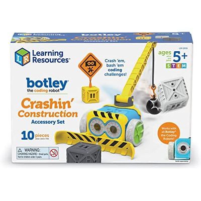 Learning Resources Botley Crashin' Construction Challenge Accessory Set (Botley Not Included) - 10 Pieces, Ages 5+ Coding for Kids, Kids Coding, STEM Toy