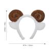 Amosfun Sheep Headband with Horns Ears Animals Ears Headband Plush Cartoon Headbands for Birthday Halloween Costume Party Favors view 2