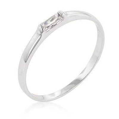 Upsten Clear Petite Solitaire Ring, 7