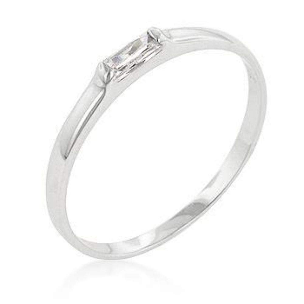 Upsten Clear Petite Solitaire Ring, 7