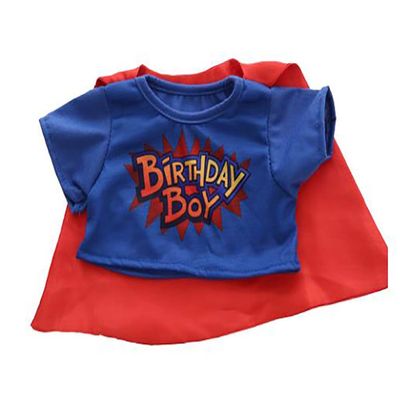 Adorable Birthday Hero Boy Tee Fits Most 14 to 18 inch Teddy Bears and Make Your Own Stuffed Animals