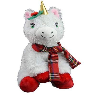 Make Your Own Stuffed Animal Cuddly Soft Joy The Christmas Unicorn Kit 8 inch Kit. No Sewing Required
