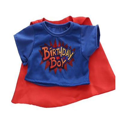 Adorable Birthday Hero Boy Tee Fits Most 8 to 10 inch Teddy Bears and Make Your Own Stuffed Animals