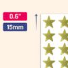 1000 Pack, Gold Foil Star Metallic Stickers, 0.6" Diameter view 2