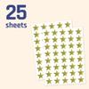 1000 Pack, Gold Foil Star Metallic Stickers, 0.6" Diameter view 3