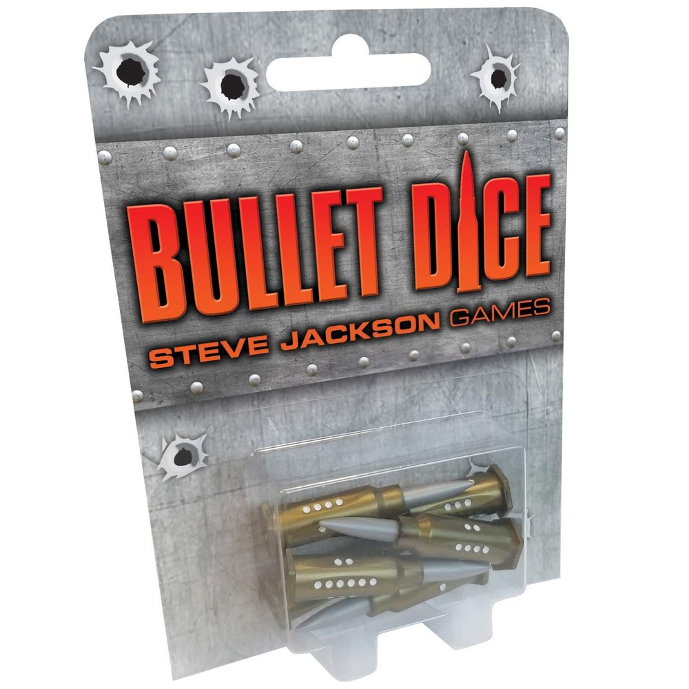 Bullet Dice | 6 Pcs | Custom Molded | Six-Sided | Pearlized Dice | Tabletop Roleplaying Games | RPG | from Steve Jackson Games