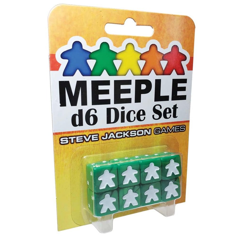 Meeple D6 Dice Set - Green by Steve Jackson Games