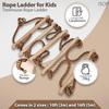 ISOP Tree Climbing Rope Ladder for Adults & Kids 16ft - Hanging Ladder - Outdoor or Indoor Swing Set Accessories - Playground Equipment - Obstacle Rope Ladders for Children - for Tree-House, Portable view 2