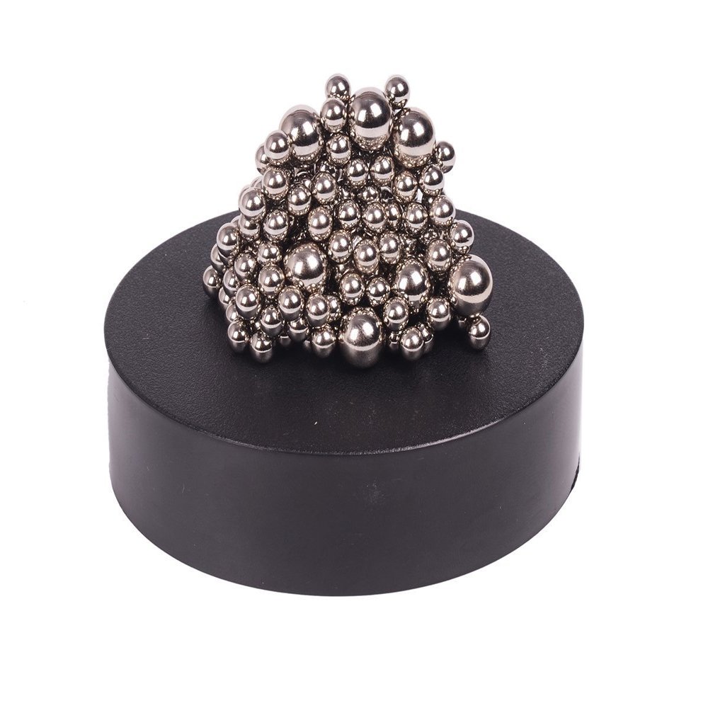 Magnetic Desk Sculpture Toy Stainless Steel Non-Magnetic Balls for Stress Relief & Anxiety/Autism Therapy DIY Fidget Toy for Office/Home Decor