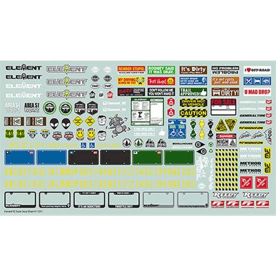 Team Associated Enduro Scale Decal Sheet ASC42148 Electric Car/Truck Option Parts
