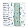 aden + anais Essentials Swaddle Blanket, Muslin Blankets for Girls & Boys, Baby Receiving Swaddles, Newborn Gifts, Infant Shower Items, Wearable Swaddling Set, 4 Pk, Dinotime view 1