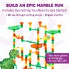 Marble Genius Marble Run Starter Set STEM Toy for Kids Ages 4-12 - 130 Complete Pieces (80 Translucent Marbulous Pieces and 50 Glass Marbles), Construction Building Block Toys, Theme (Dinosaur) view 3