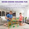 Marble Genius Marble Run Starter Set STEM Toy for Kids Ages 4-12 - 130 Complete Pieces (80 Translucent Marbulous Pieces and 50 Glass Marbles), Construction Building Block Toys, Theme (Dinosaur) view 4