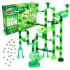 Marble Genius Marble Run Starter Set STEM Toy for Kids Ages 4-12 - 130 Complete Pieces (80 Translucent Marbulous Pieces and 50 Glass Marbles), Construction Building Block Toys, Theme (Jungle) view 1