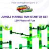 Marble Genius Marble Run Starter Set STEM Toy for Kids Ages 4-12 - 130 Complete Pieces (80 Translucent Marbulous Pieces and 50 Glass Marbles), Construction Building Block Toys, Theme (Jungle) view 2