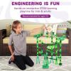 Marble Genius Marble Run Starter Set STEM Toy for Kids Ages 4-12 - 130 Complete Pieces (80 Translucent Marbulous Pieces and 50 Glass Marbles), Construction Building Block Toys, Theme (Jungle) view 4
