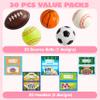 JOYIN 30 Pack Kids Valentines Day Gift Cards with Gift Mini Sports Ball Figure Stress Balls Squishy Toy Foam Balls for Classroom Exchange Prizes, Stress Relief / Anxiety Relief, Valentine Party Favor view 3