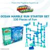 Marble Genius Marble Run Starter Set STEM Toy for Kids Ages 4-12 - 130 Complete Pieces (80 Translucent Marbulous Pieces and 50 Glass Marbles), Construction Building Block Toys, Theme (Ocean), view 2