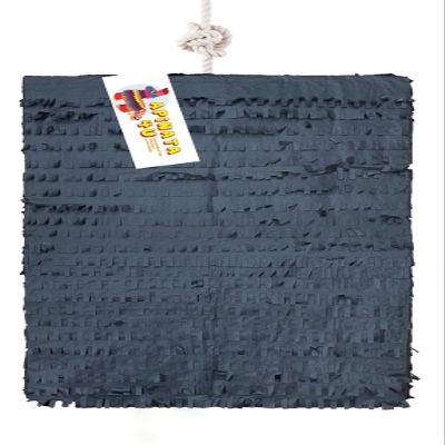 APINATA4U 20" Rectangle Pinata Black Color Blank Solid great for DIY Decorate your Own Pinata