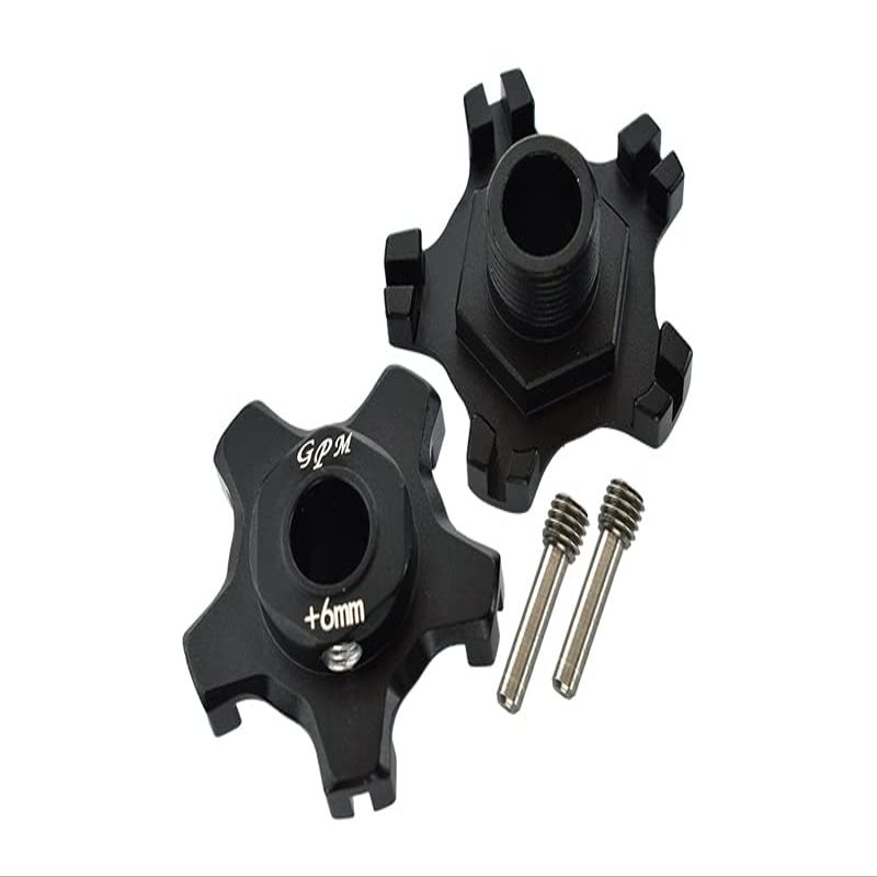 GPM for Arrma 1/7 Infraction 6S BLX/Infraction V2 6S BLX Upgrade Parts Aluminum Wheel Hex (+6mm) - 2Pc Set Black