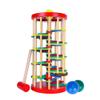 ROLENUNE Wooden Ball Drop Toy Kids Pounding Bench Hammer Pound Roll Ramp Toys Children Educational Montessori Gift for 3 4 5 Years Old Babies and Toddlers view 1