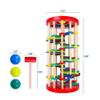 ROLENUNE Wooden Ball Drop Toy Kids Pounding Bench Hammer Pound Roll Ramp Toys Children Educational Montessori Gift for 3 4 5 Years Old Babies and Toddlers view 3