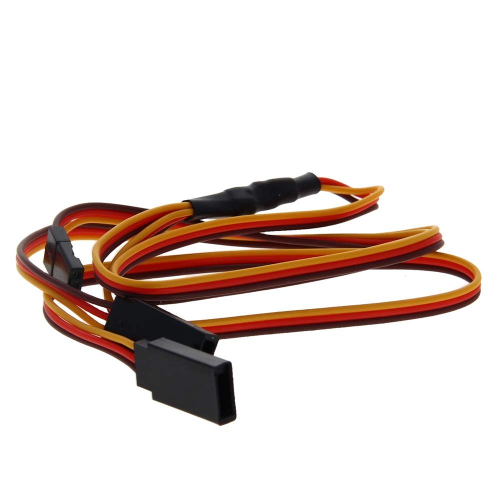 Fielect 5Pcs 29.68"/500mm Y Servo Extension Cable Remote Control Racing Part 1 Male to 2 Female Lead Cord for Various Models of Electronic Products
